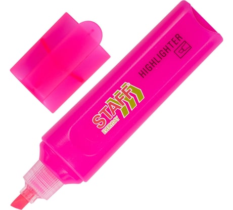 Текстовыделитель EVERYDAY HL-720, РОЗОВЫЙ, линия 1-5 мм, Staff 152554