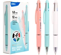 Ручка шариковая DELI EQ181 корпус ассорти диаметр 1 мм чернила ассорти 1905941