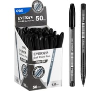 Ручка шариковая DELI EQ19-BK корпус черный диаметр 1 мм чернила черные 1905911