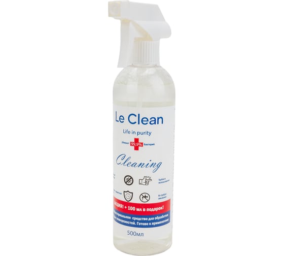 Антибактериальное средство для обработки твердых поверхностей Le Clean CLEANING жидкость 500 ml LC CL500T