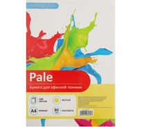 Цветная бумага Calligrata А4 100 листов, пастель желтый 80 г/м2 1306460