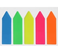 Блок-закладки с клеевым краем Calligrata Neon пластик, 12х45 мм, 5 цветов, 20 листов 5206472