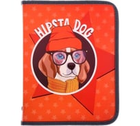 Пластиковая папка для тетрадей Calligrata Пес оранжевый А5 молния вокруг ПМ-А5-04 4718623