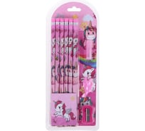 Набор карандашей Calligrata 12 штук, обучающий тренажер для исправления техники письма, точилка 4363580