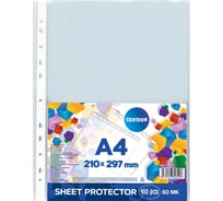 Папка-файл CENTRUM А4 с перфорацией, плотная, толщина 0,065 мм, 100 шт в упаковке 82890