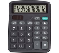 Калькулятор CENTRUM 135x107x35 мм, 12-разрядный, батарейка-таблетка + солнечная батарейка 80401