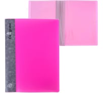 Папка Calligrata 20 прозрачных вкладышей A4 500 мкм, карман на корешке, розовый неон 6580788