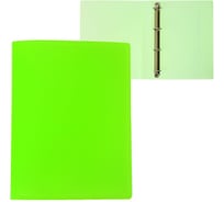 Пластиковая папка на 4 кольцах Calligrata А4, 40 мм, 500 мкм, салатовый неон 6580748