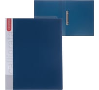 Пластиковая папка на 2 кольцах Calligrata А4, 27 мм, 700 мкм, внутренний и торцевой карман с вставкой, синяя 3258473