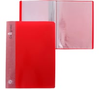 Папка Calligrata 40 прозрачных вкладышей A4 500 мкм, карман на корешке, красный 6580821