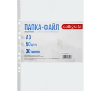 Вертикальный файл-вкладыш Calligrata А3 30 мкм глянцевый, 50 шт 3258536
