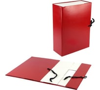 Архивный короб Calligrata А4, 100 мм, складывающийся, бумвинил, бордовый 5261158