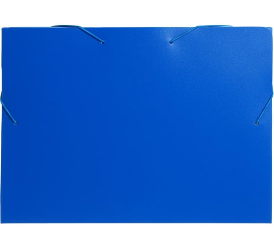 Архивная папка-короб на резинке Calligrata корешок 40 мм, пластик 0.7 мм, синяя 6926786 1