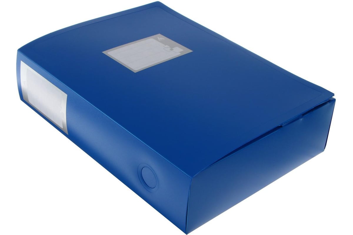 Архивная папка-короб Calligrata корешок 80 мм, пластик 0.8 мм, вырубная ...