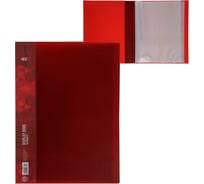 Папка Calligrata 30 прозрачных вкладышей А4 15 мм, 600 мкм, карман на корешке, красный 5698305