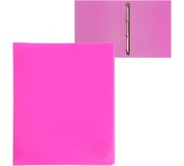 Пластиковая папка на 4 кольцах Calligrata А4, 18 мм, 500 мкм, розовый неон 6579792