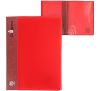 Папка Calligrata 10 прозрачных вкладышей A4 500 мкм, карман на корешок, красный 6580774