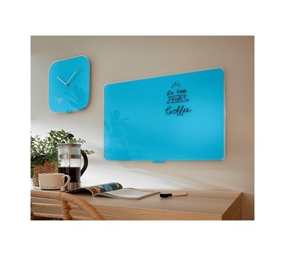 Магнитно-маркерная стеклянная доска LEITZ Cosy 60x40 см, синий 70420061
