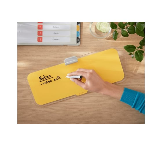 Стеклянная настольная доска для заметок LEITZ Cosy soft touch желтый 52690019