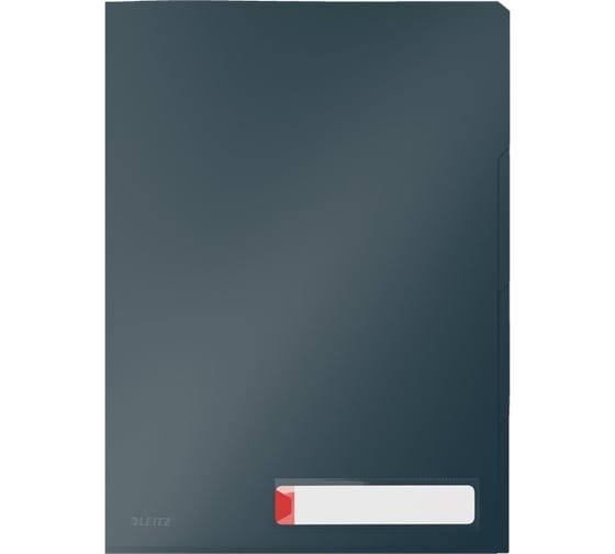 Папка-уголок LEITZ Cosy soft touch с разделителями на 3 отделения, 3 шт в упаковке, серый 47160089 1