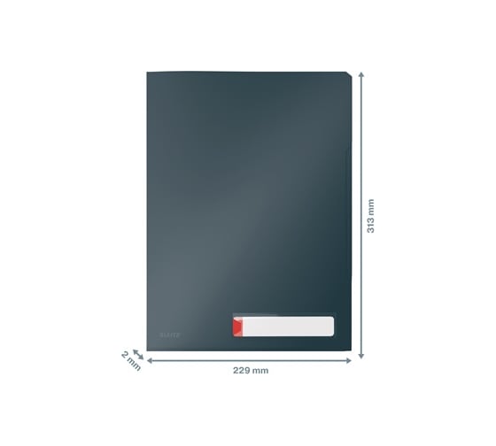 Папка-уголок LEITZ Cosy soft touch с разделителями на 3 отделения, 3 шт в упаковке, серый 47160089