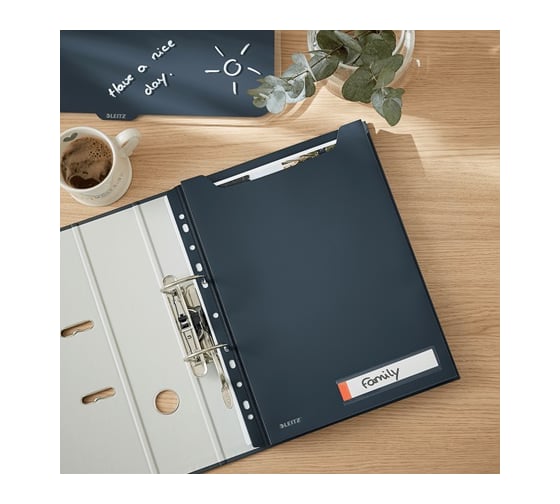 Папка LEITZ Cosy soft touch с увеличенной вместимостью, 3 шт в упаковке, серый 46680089