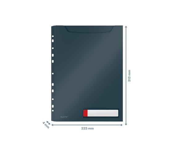 Папка LEITZ Cosy soft touch с увеличенной вместимостью, 3 шт в упаковке, серый 46680089