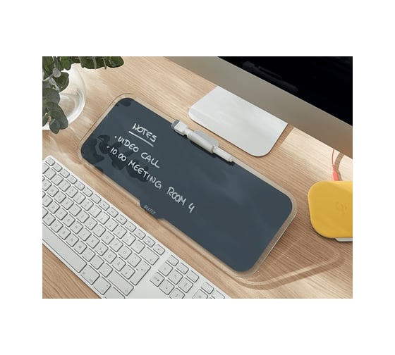 Стеклянная настольная доска для заметок LEITZ Cosy soft touch серый 52690089