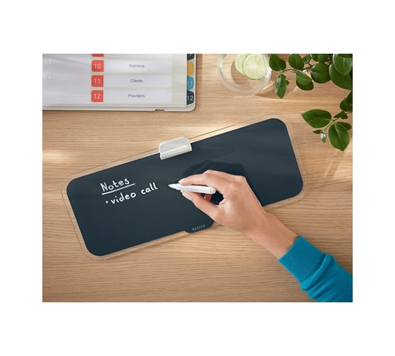Стеклянная настольная доска для заметок LEITZ Cosy soft touch серый 52690089