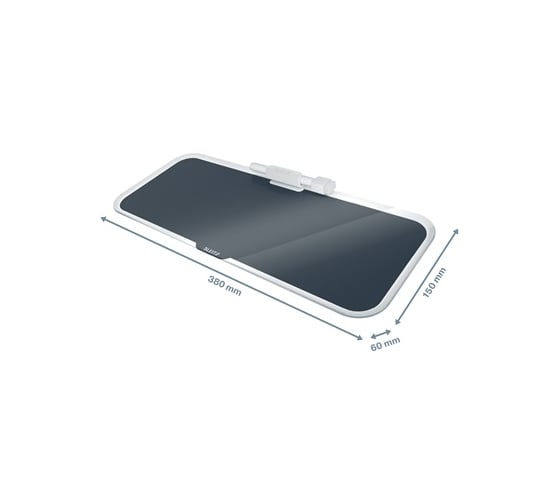 Стеклянная настольная доска для заметок LEITZ Cosy soft touch серый 52690089
