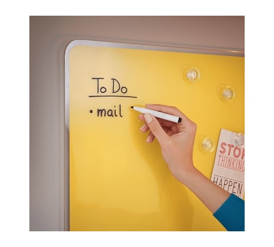 Магнитно-маркерная стеклянная доска LEITZ Cosy 45x45 см, желтый 70440019
