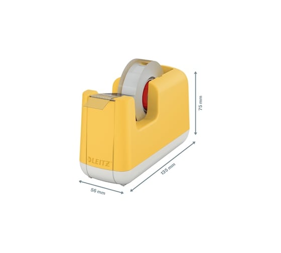 Диспенсер для клейкой ленты LEITZ Cosy soft touch, желтый 53670019