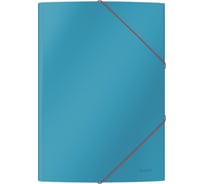 Картонная папка LEITZ Cosy soft touch на резинке с 3-мя клапанами, синий 30020061