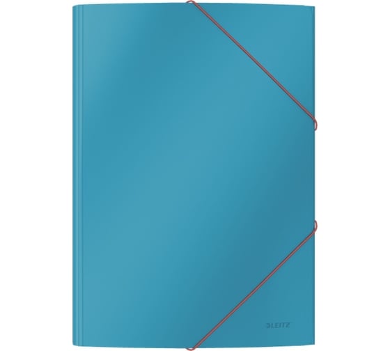 Картонная папка LEITZ Cosy soft touch на резинке с 3-мя клапанами, синий 30020061