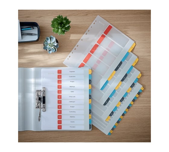 Разделители LEITZ Cosy soft touch с возможностью печати, 1-5 12400000
