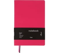 Колледж-тетрадь Calligrata Fuze А5, 80 листов в клетку, кожзам, черный срез, розовый 5498143