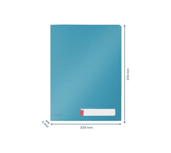 Папка-уголок LEITZ Cosy soft touch с разделителями на 3 отделения, 3 шт в упаковке, синий 47160061