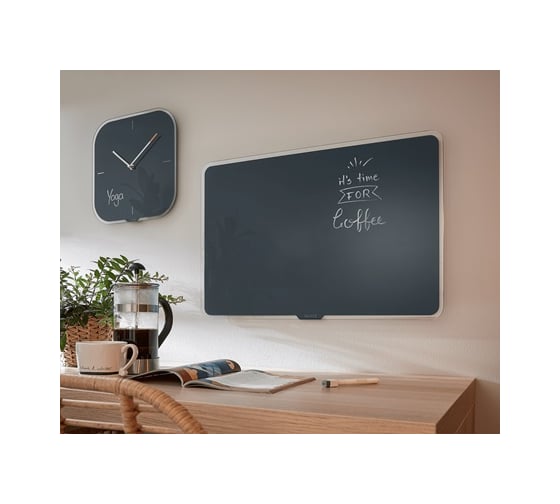 Магнитно-маркерная стеклянная доска LEITZ Cosy 80x60 см, серый 70430089
