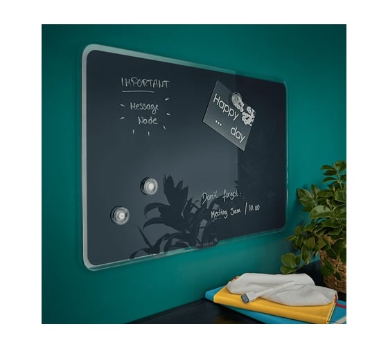 Магнитно-маркерная стеклянная доска LEITZ Cosy 80x60 см, серый 70430089