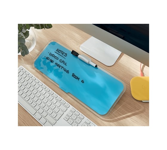 Стеклянная настольная доска для заметок LEITZ Cosy soft touch синий 52690061