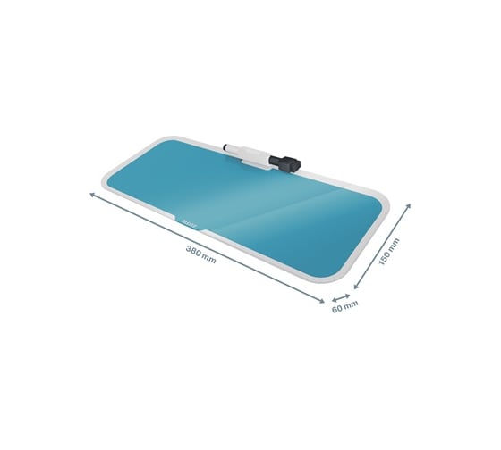 Стеклянная настольная доска для заметок LEITZ Cosy soft touch синий 52690061