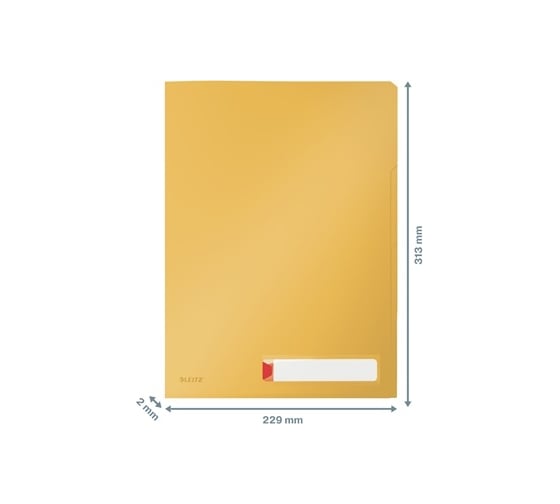 Папка-уголок LEITZ Cosy soft touch с разделителями на 3 отделения, 3 шт в упаковке, желтый 47160019