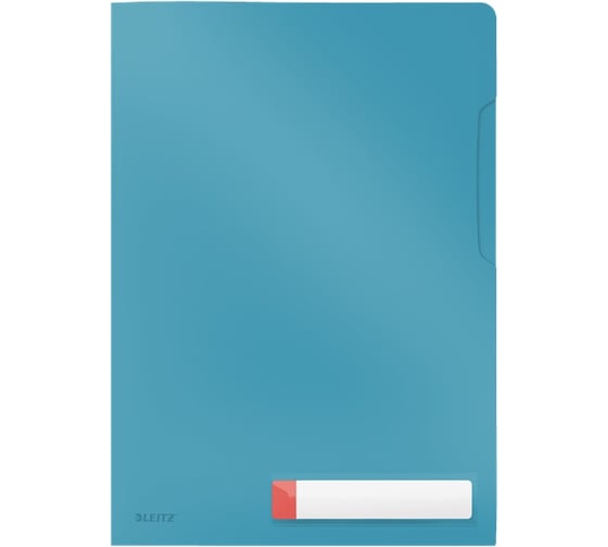 Папка-уголок LEITZ Cosy soft touch с адресной строкой, 3 шт в упаковке, синий 47080061 1