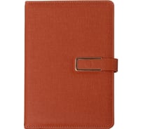 Органайзер Calligrata формат А5, с хлястиком, 100 листов, линия, обложка пвх, коричневый 6247984