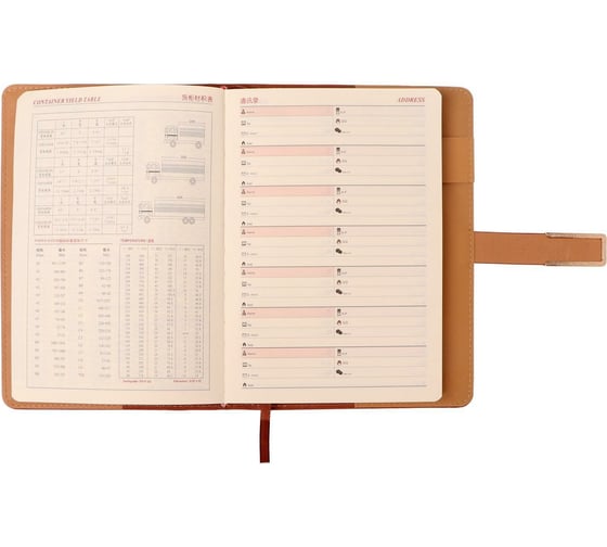 Органайзер Calligrata формат А5, с хлястиком, 100 листов, линия, обложка пвх, коричневый 6247984