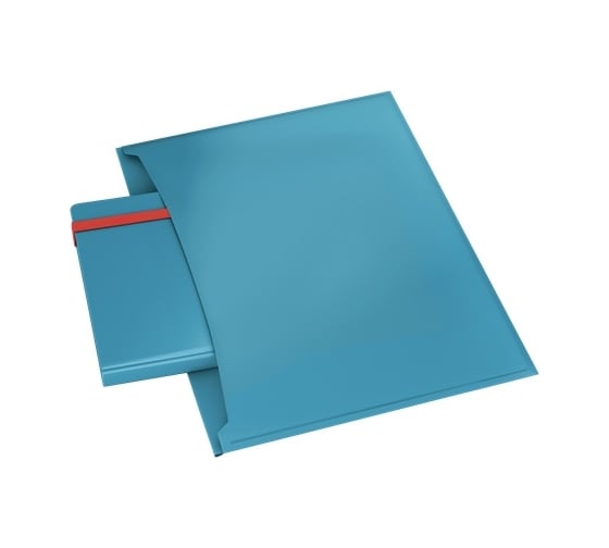Папка-конверт LEITZ Cosy soft touch с 2-мя карманами, 3 шт в упаковке синий 47090061