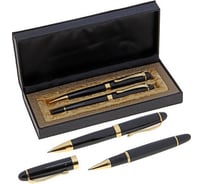 Подарочные ручки Calligrata Бизнес 2 штуки в кожзам футляре, черные 714148