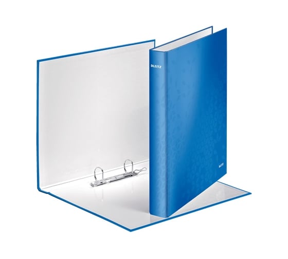 Папка Leitz WOW 2DR с кольцевым механизмом 25 мм голубой глянцевый 42410036