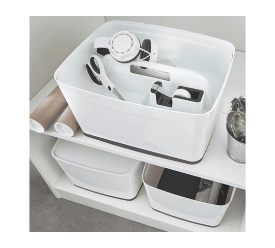 Лоток-органайзер Leitz MyBox с ручкой, малый, белый 53230001