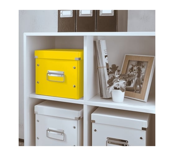 Короб Leitz Click & Store M куб, желтый 61090016